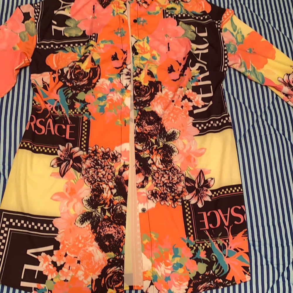Pink Flower Print Dress